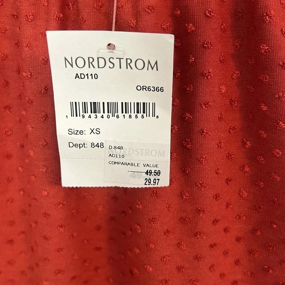 NWT MADEWELL Clipdot Ruffle Top in Etruscan Clay XS - Picture 5 of 9